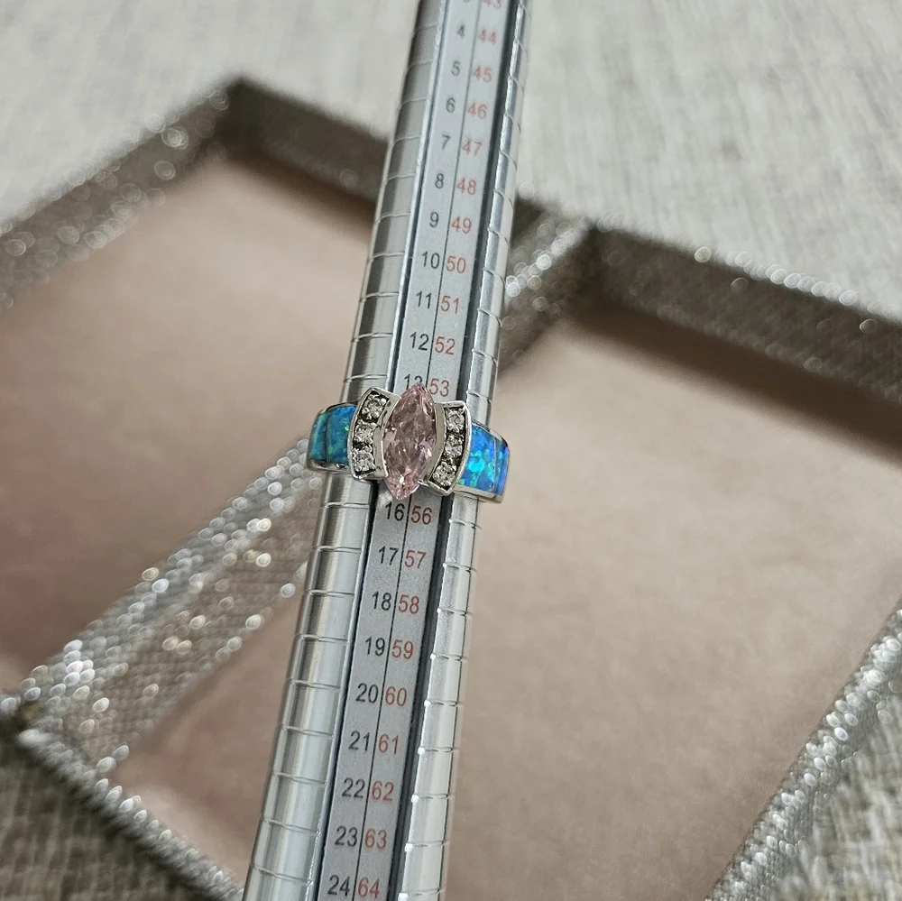 Sterling Silver Opal Topaz Ring